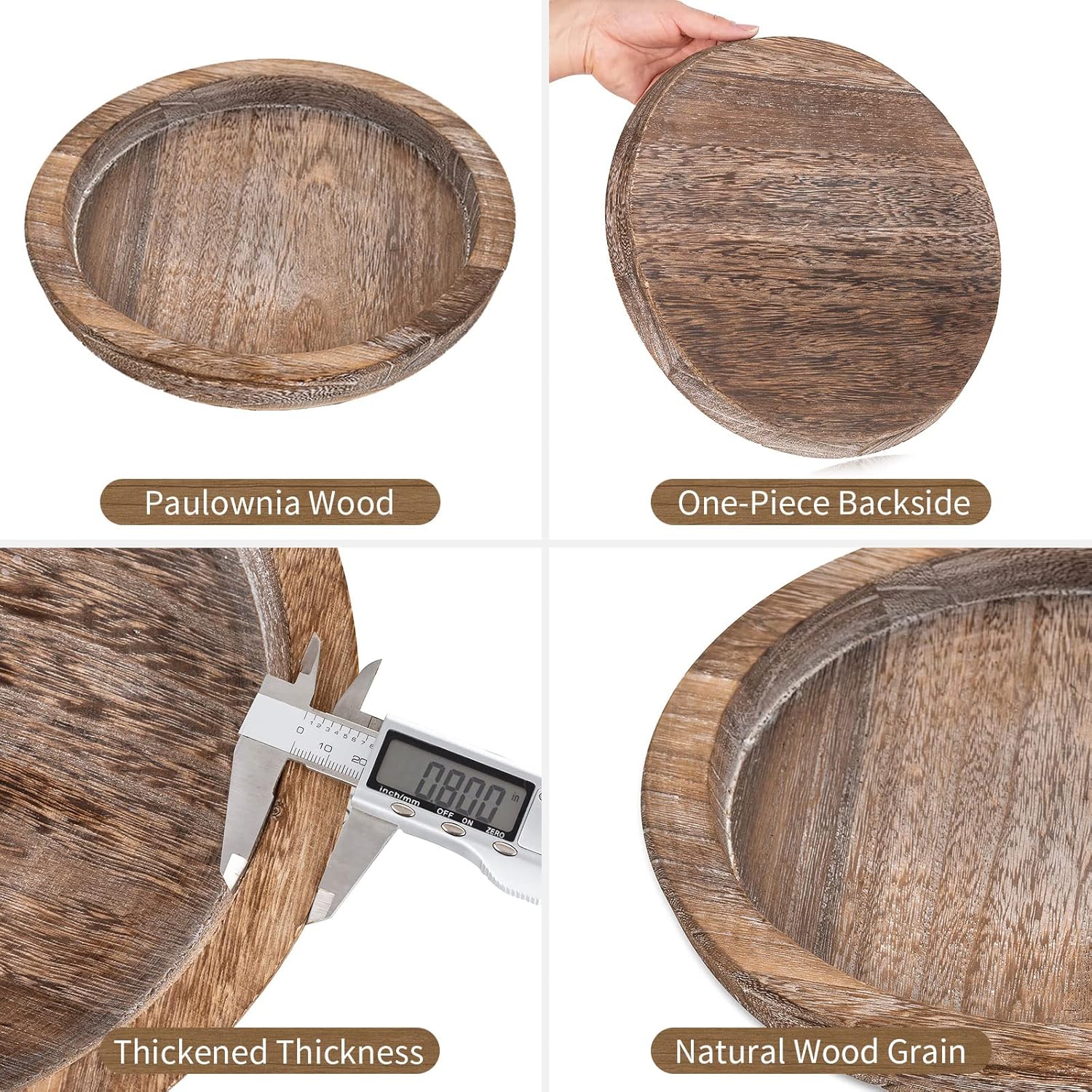 Hanobe Candle Plate Rustic Wooden Table Centerpiece