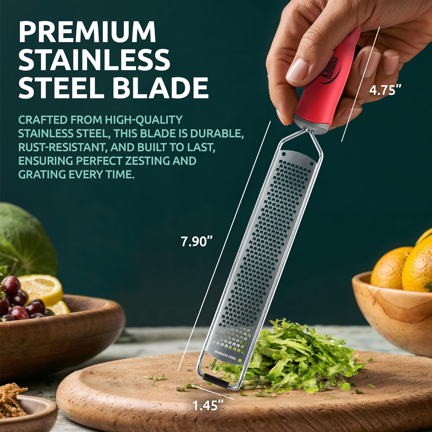 Premium Lemon Zester Parmesan Cheese Grater