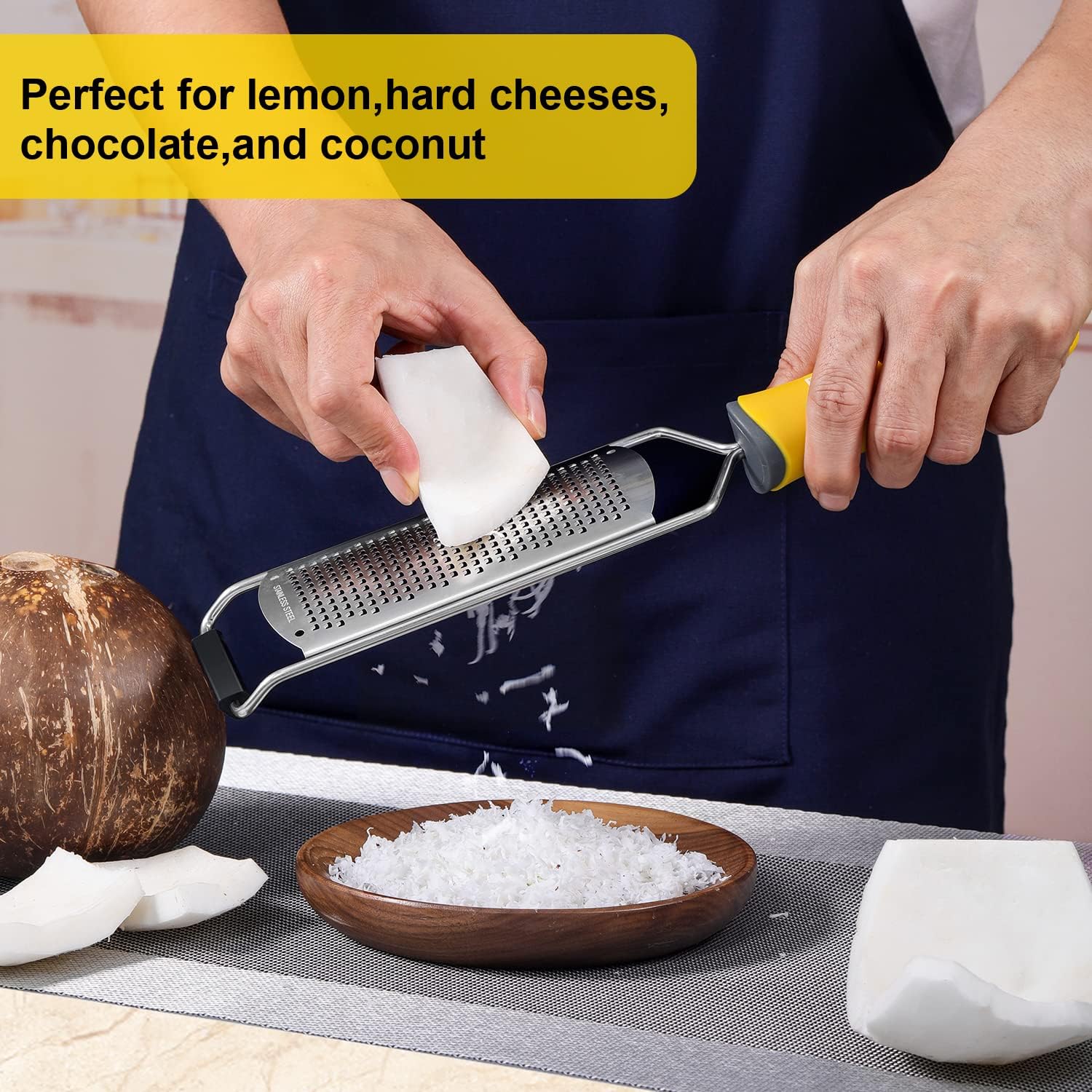 Get Fresh Flavor Zester Grater Compact Tool for Citrus Zesting Cheesering