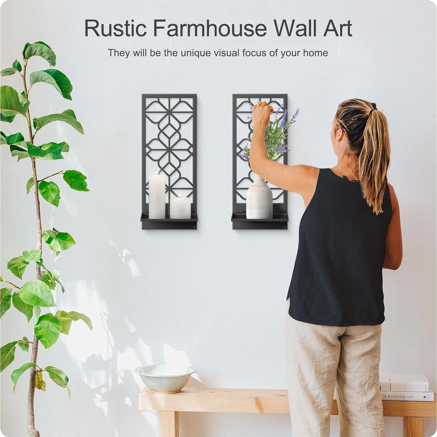 Black Metal Retro Wall Art Set