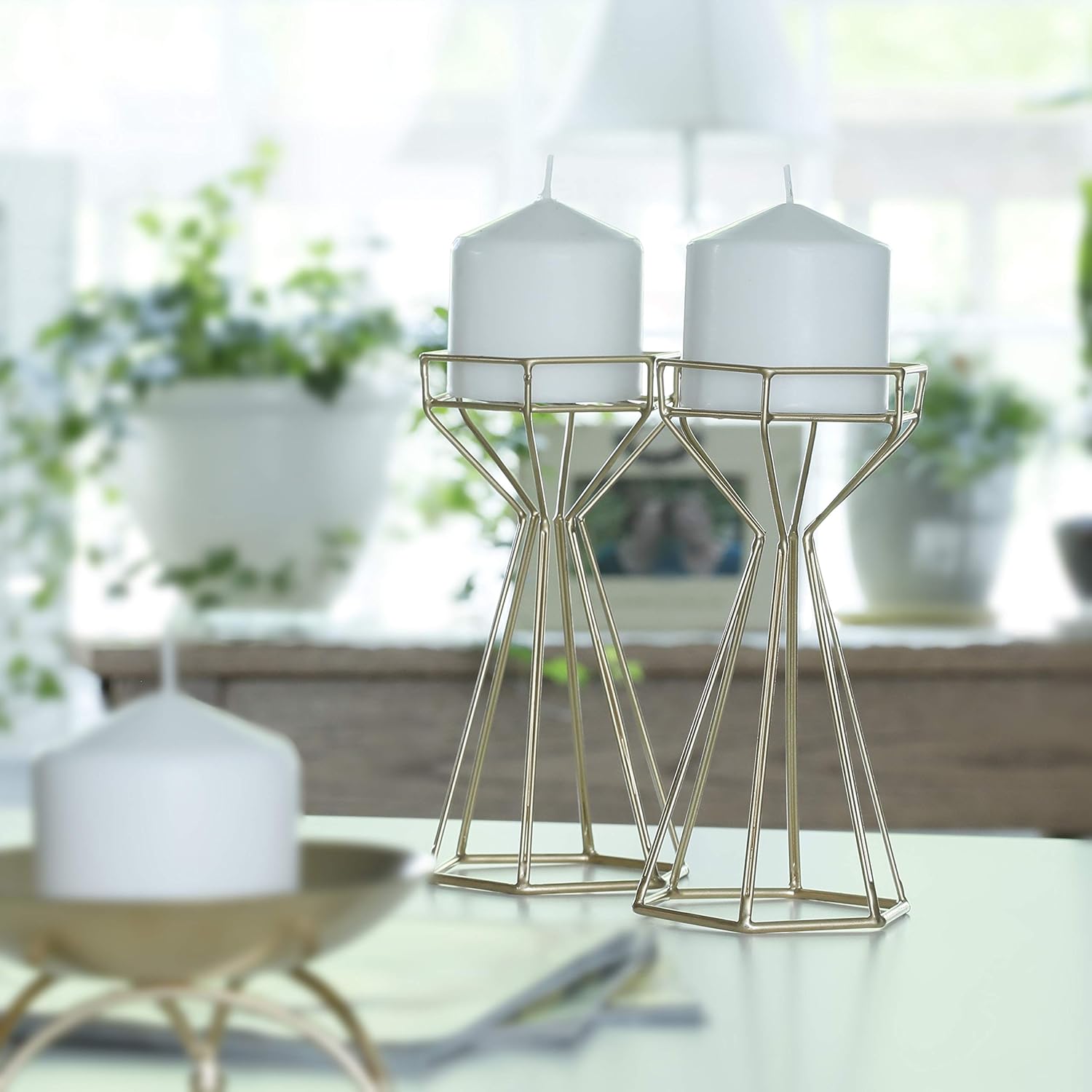 Elegant Gold Candle Holders