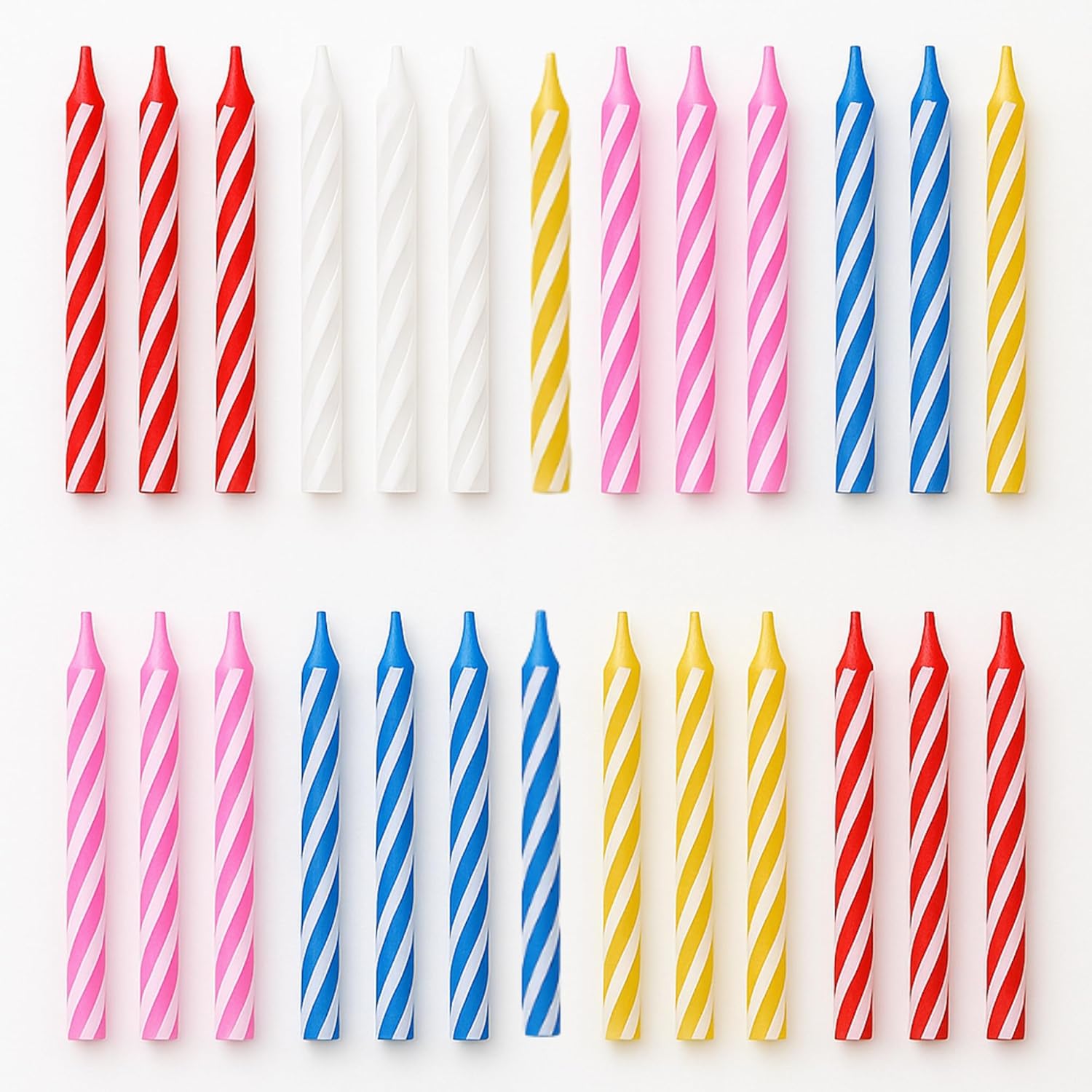 72-MultiColor Birthday Candles for Parties Celebrations