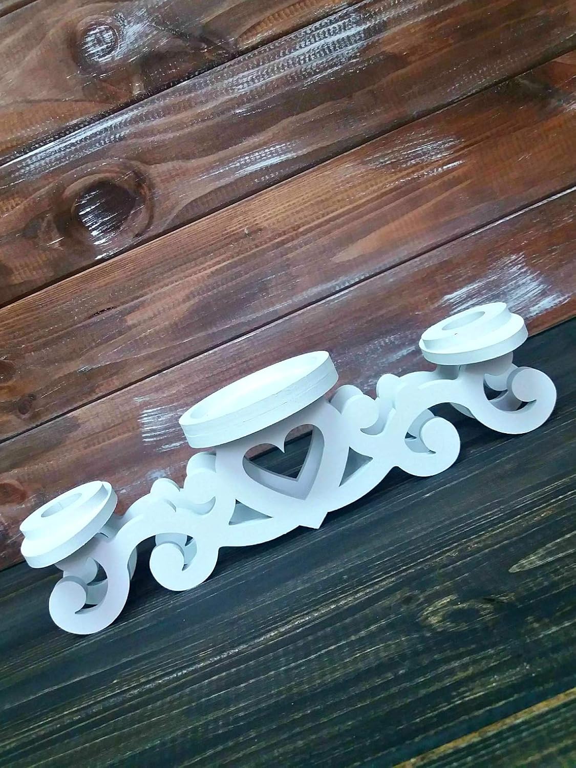 Unity Candle Holder Set with Heart 1