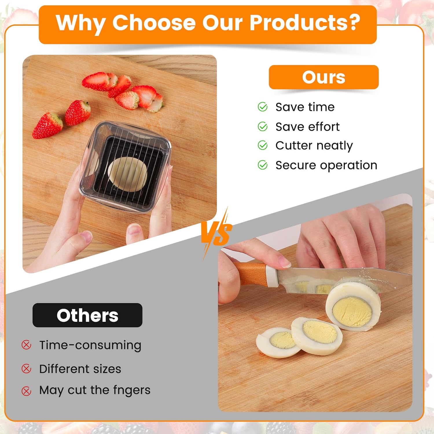 2-Pack Fruit Slicer Cup with Push Plate Durable Safe Kitchen Gadget