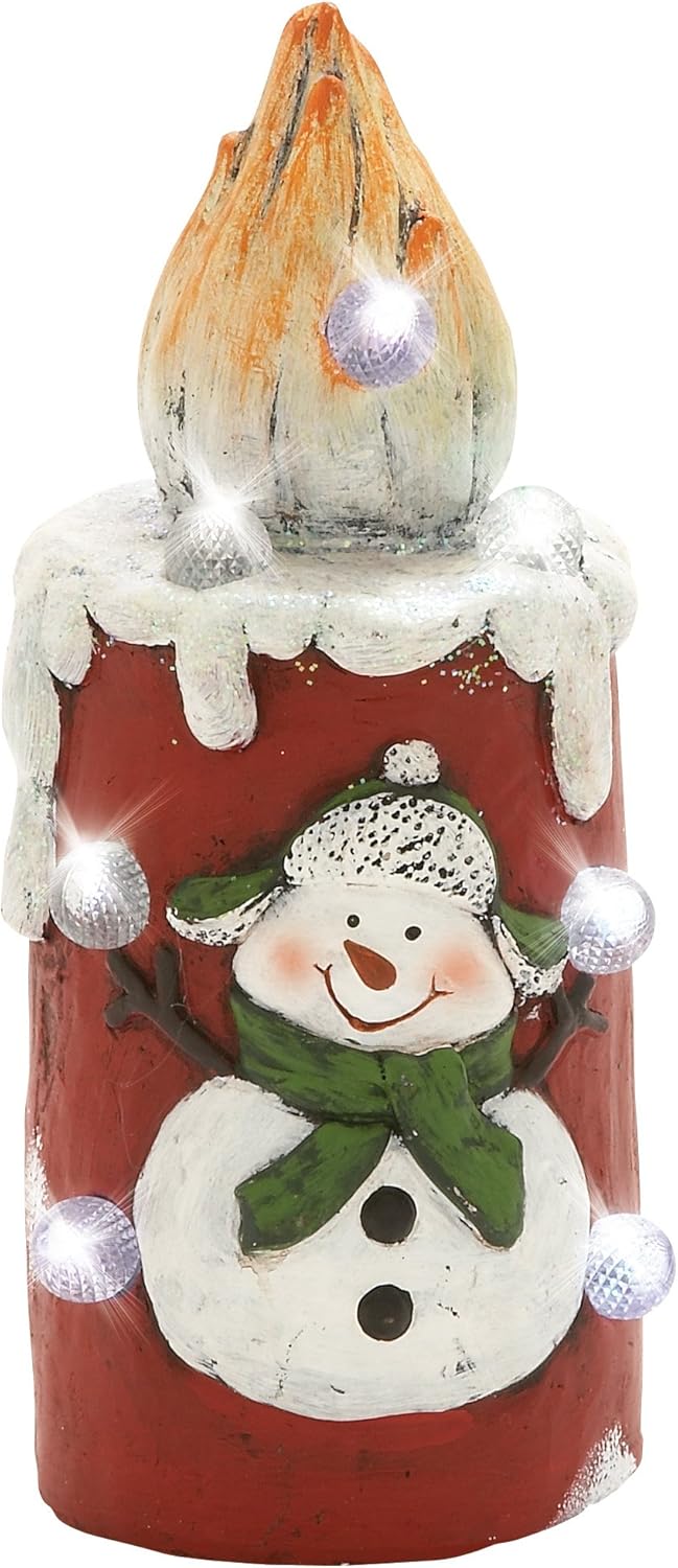 Lovable LED Snowman Candle