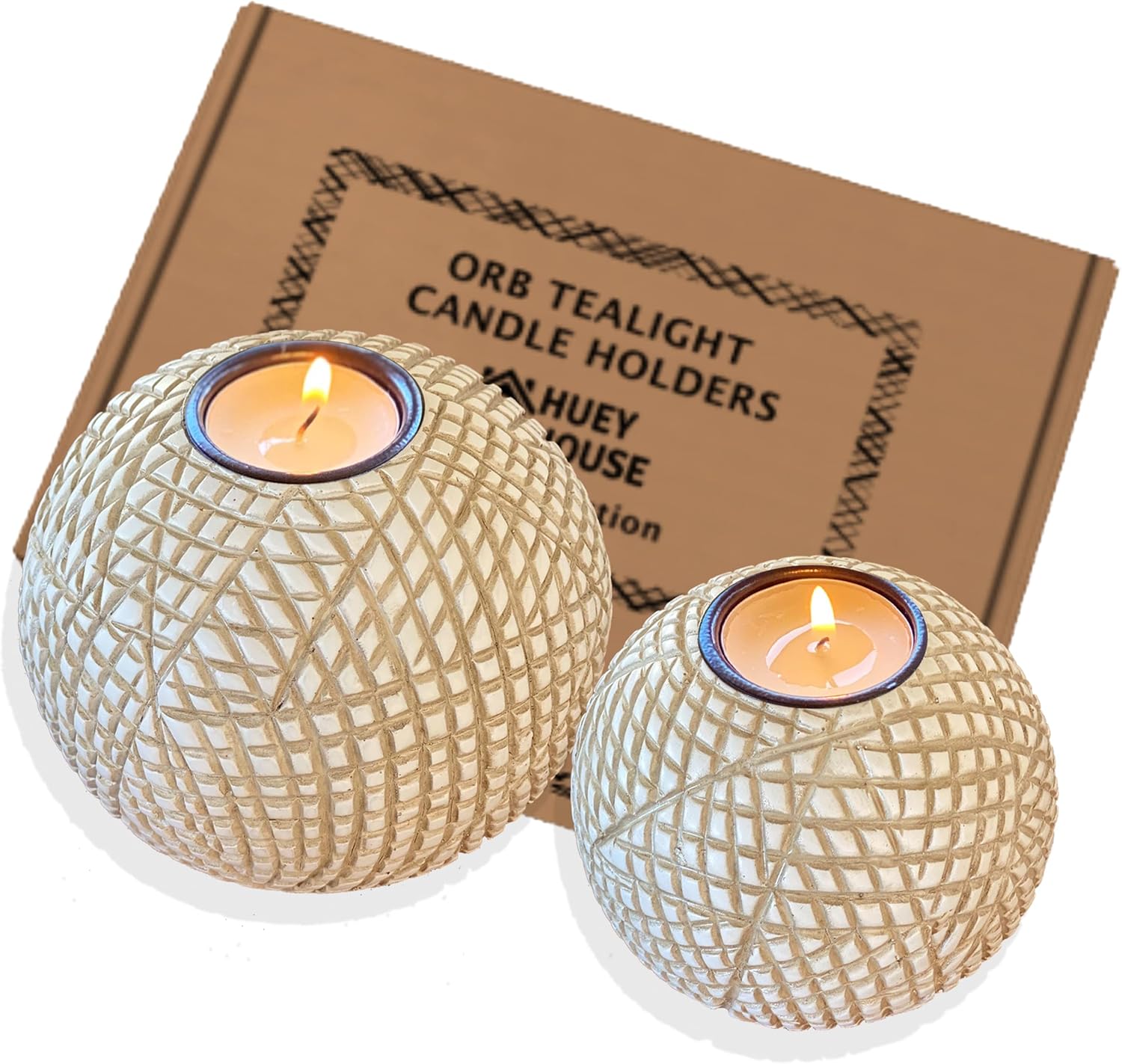 Elegant Orb Candle Holder Set 2-Pack