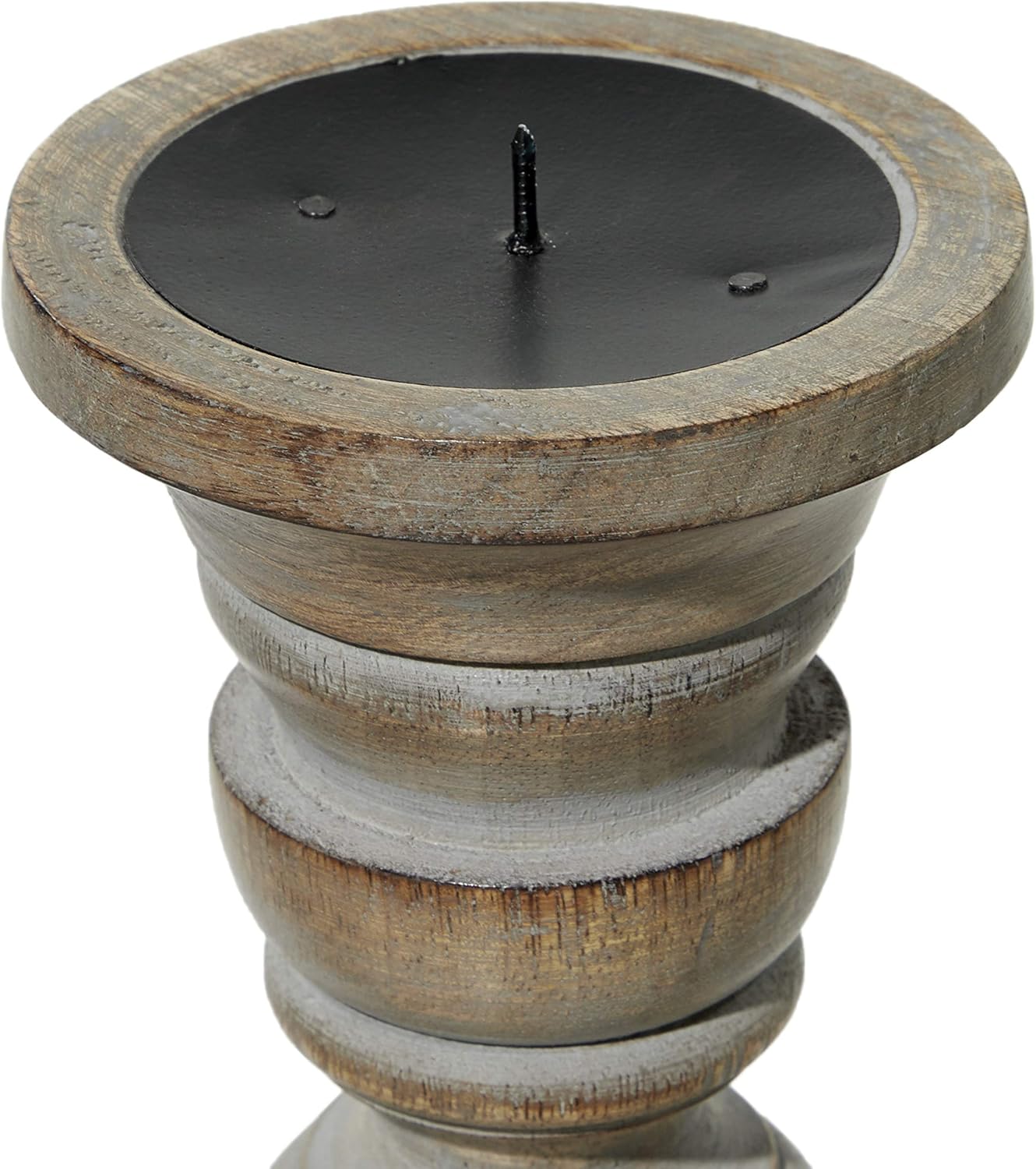 Deco 79 Handmade Mango Wood Candle Holder Set