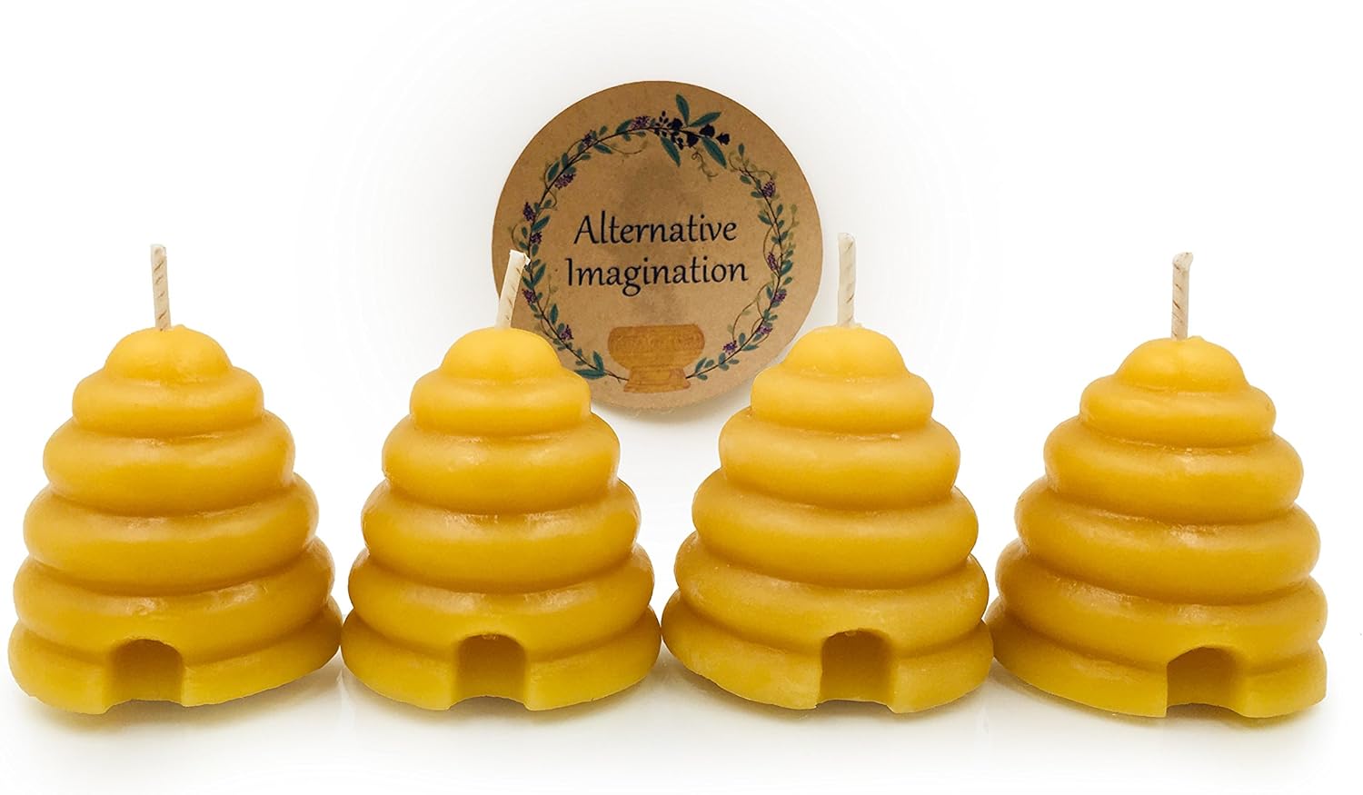 Pure Beeswax Beehive Candle Set - Pack of 4