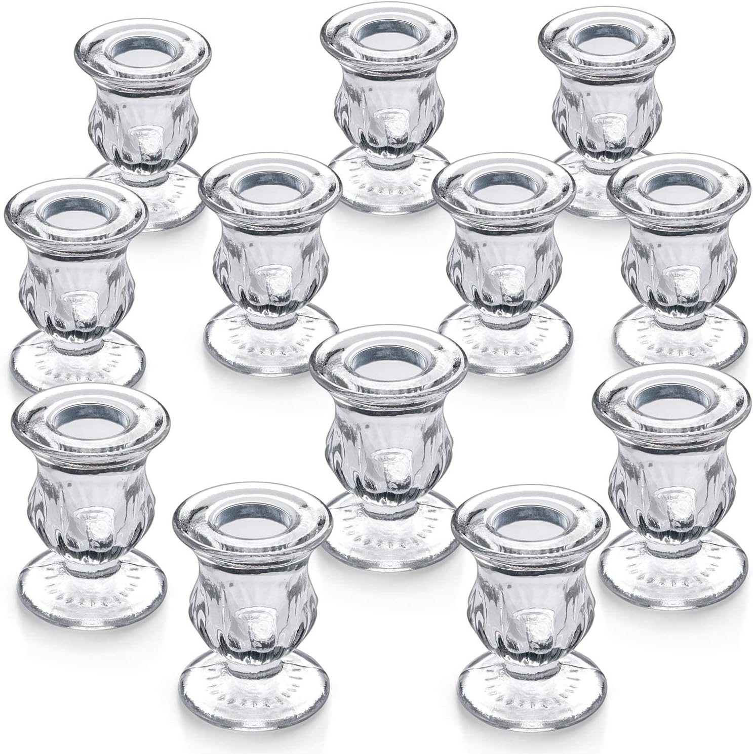 Letine 12-Piece Taper Candle Holder Set