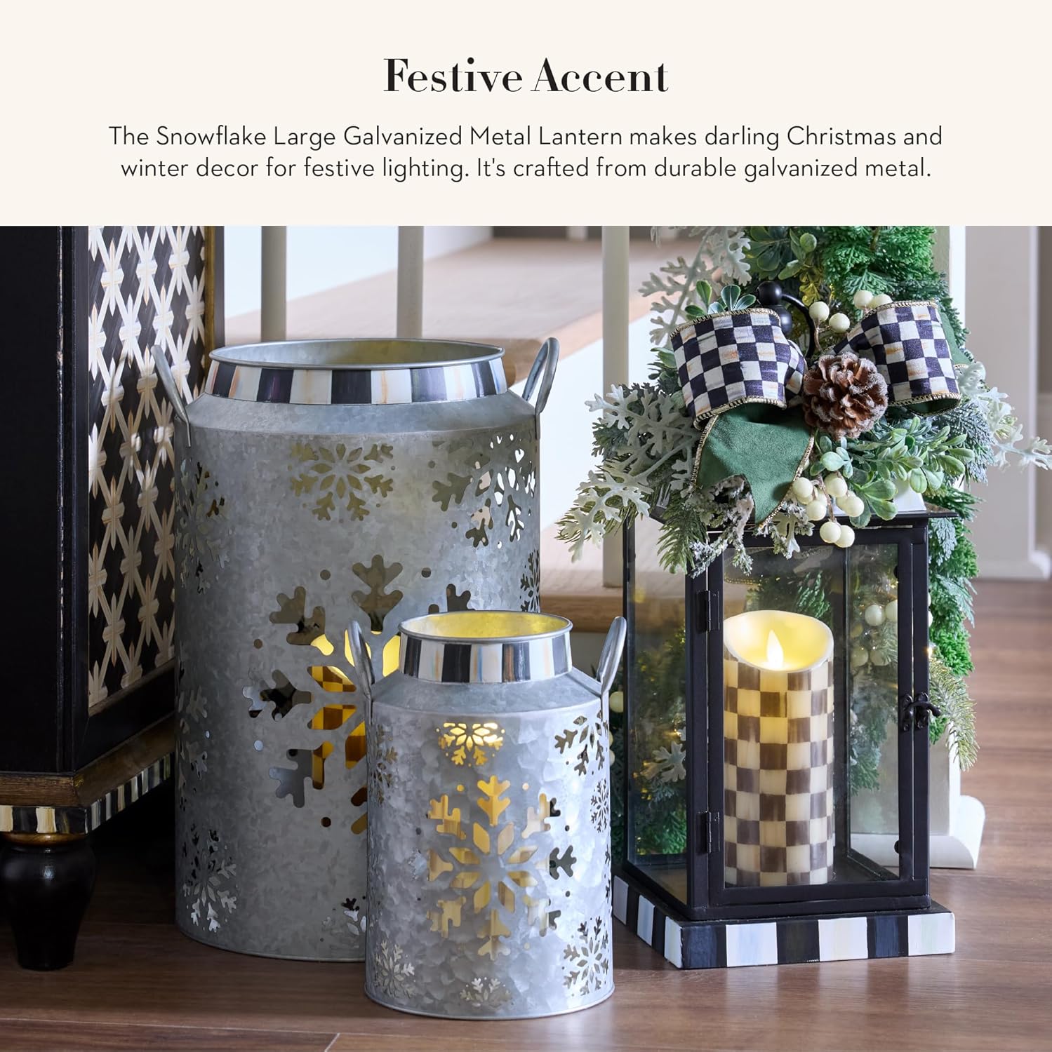 Rustic Snowflake Lantern