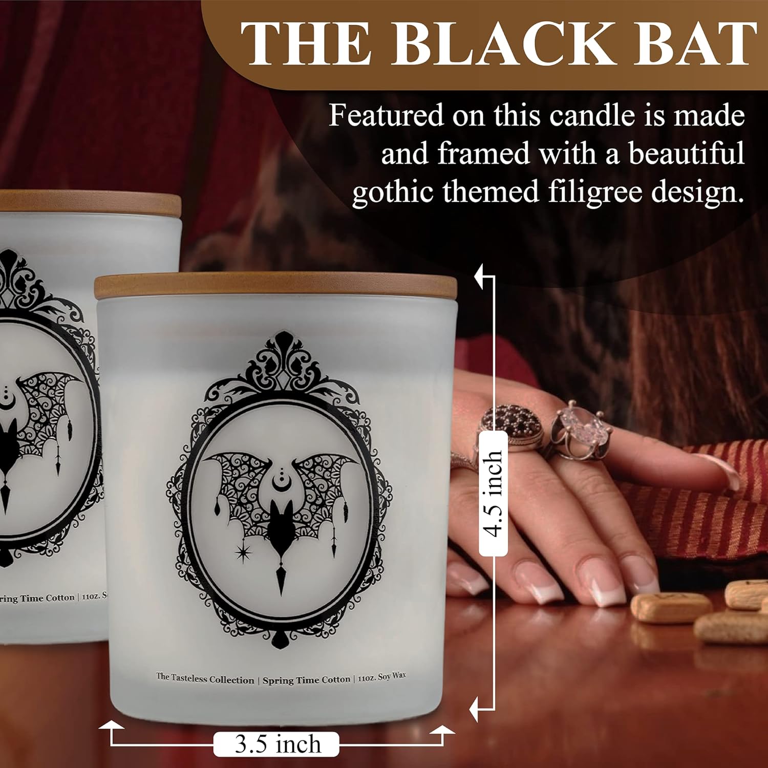Get It for Her Black Bat Decor Candle