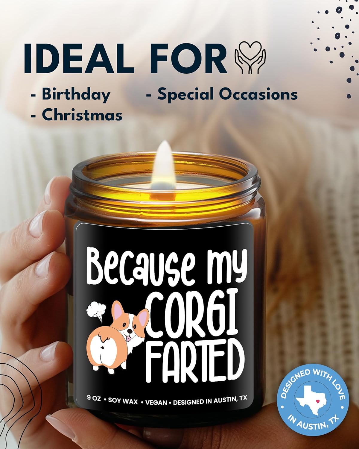 Funny Corgi Candle