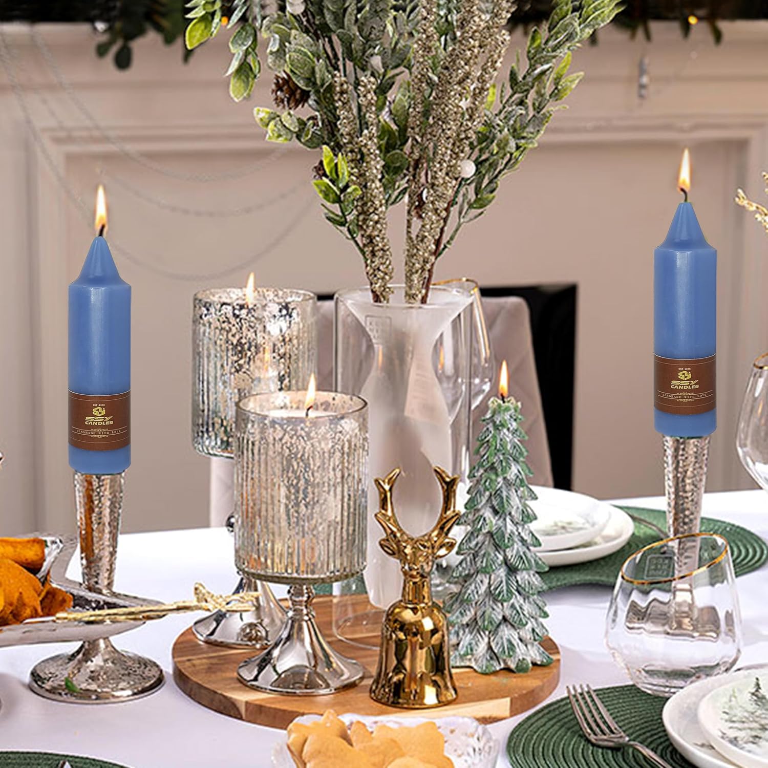 Mini Taper Candle Set - Dark Blue