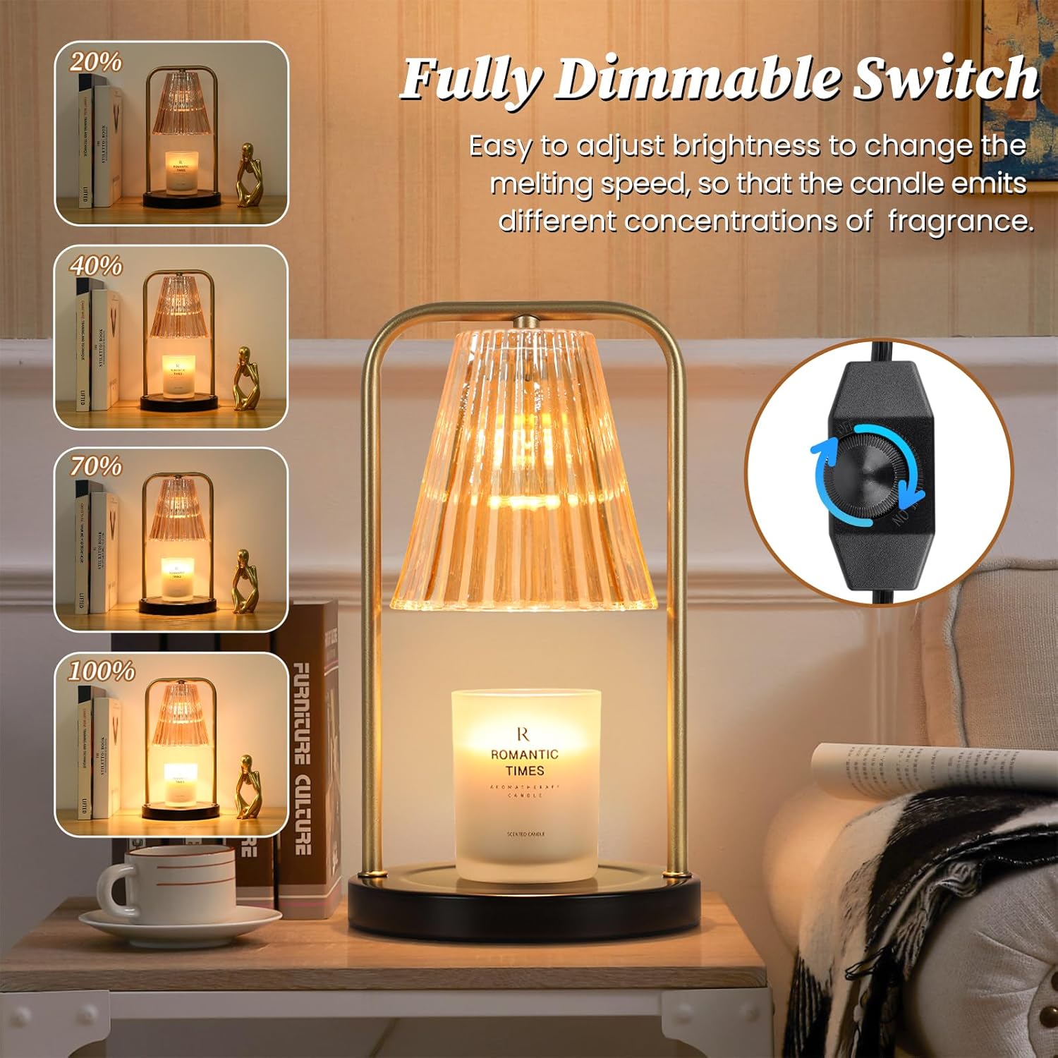 VerRon Candle Warmer Lamp with 2 Bulbs