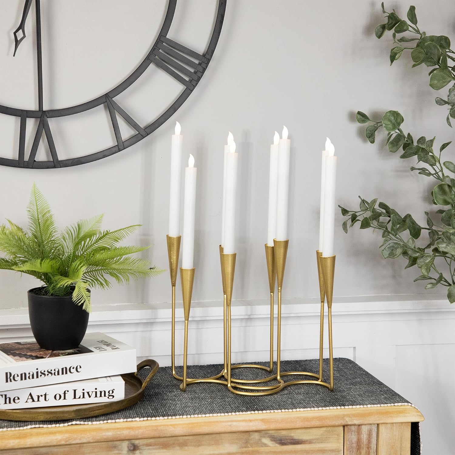 Modern 11 Iron Candle Holder