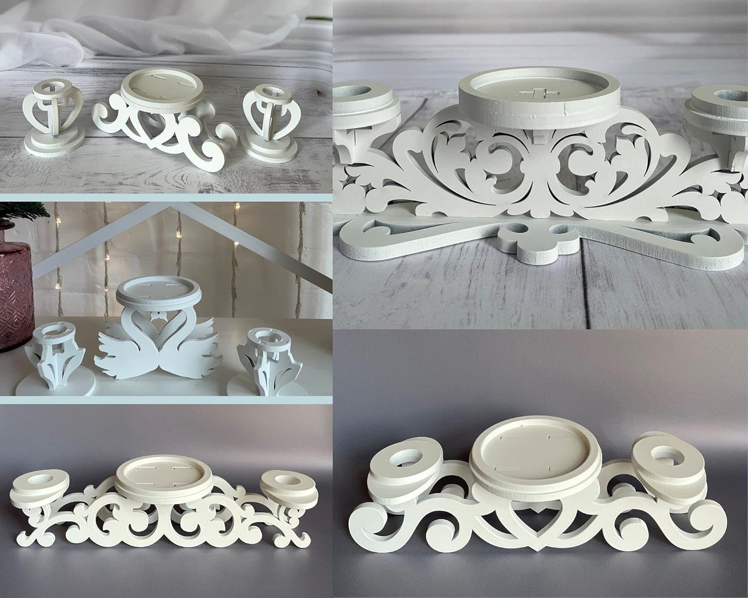 Unity Candle Holder Set with Heart 1