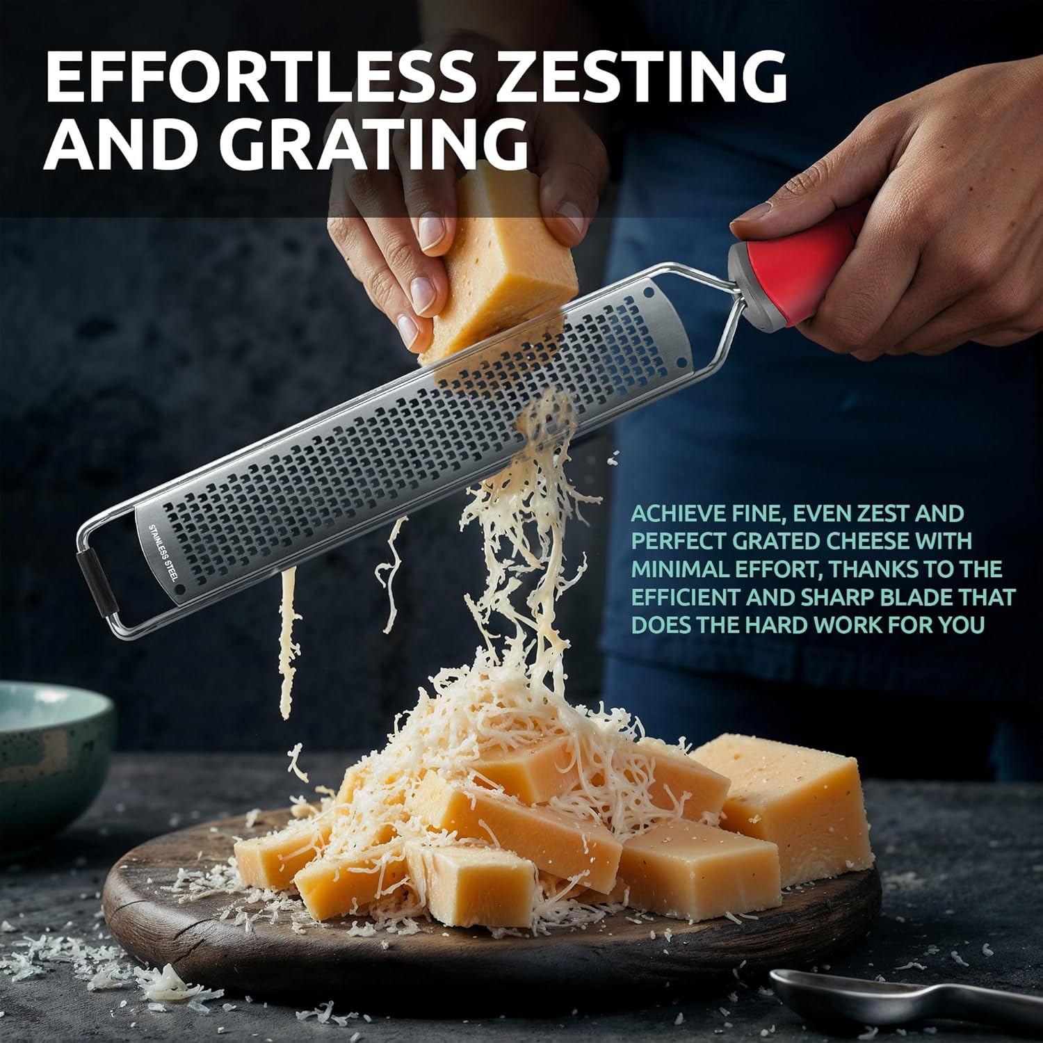 Premium Lemon Zester Parmesan Cheese Grater
