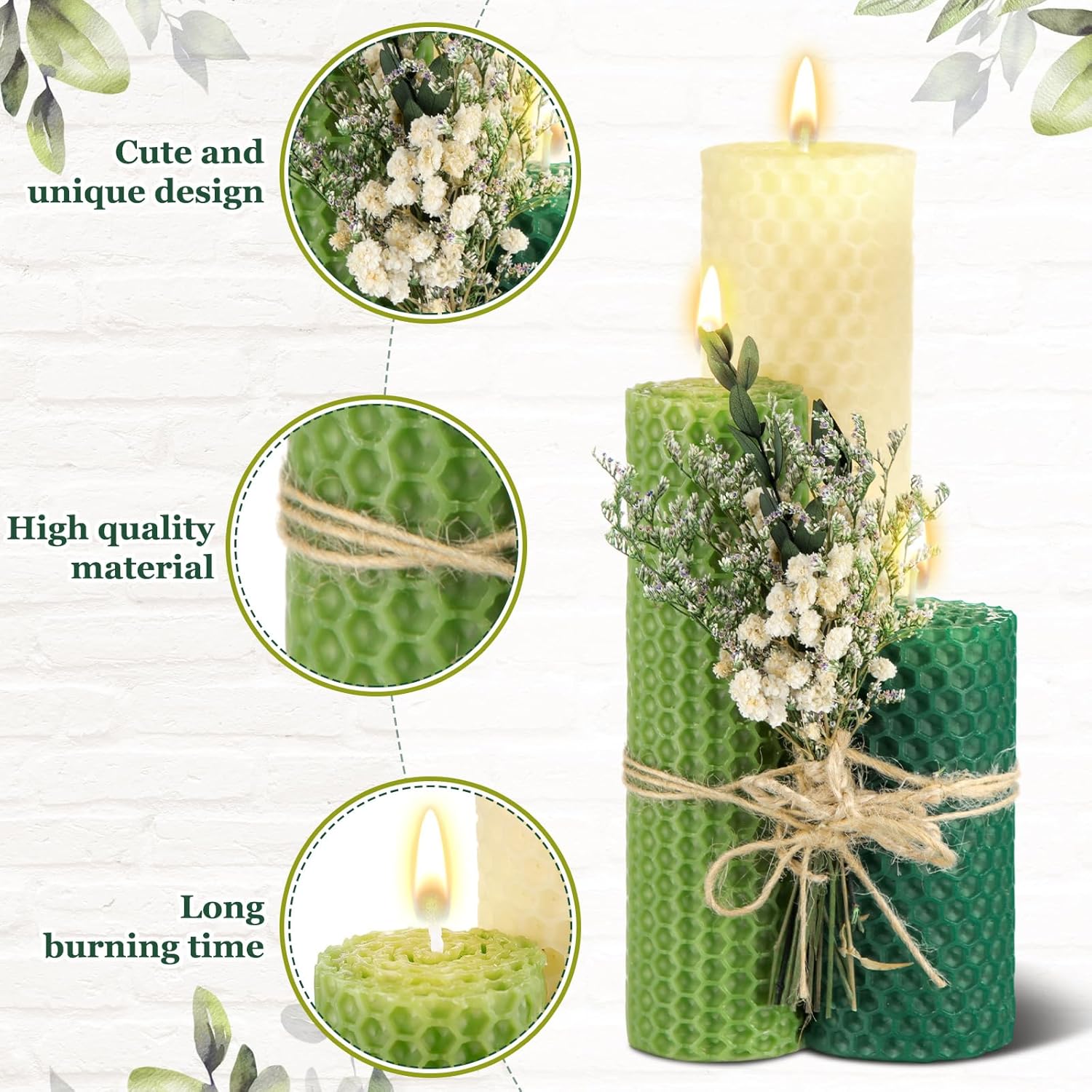 Bees Crew Candle Set 3-Color
