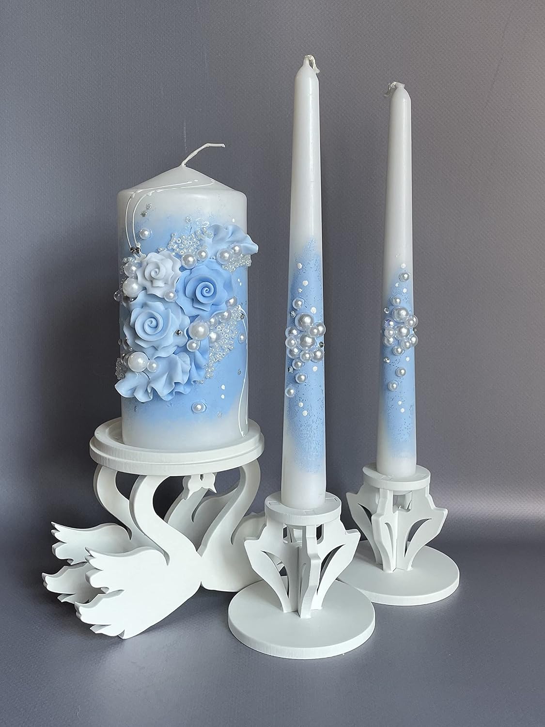 Elegant Unity Candle Holder Set for Weddings Ceremsemblies Special Occasions