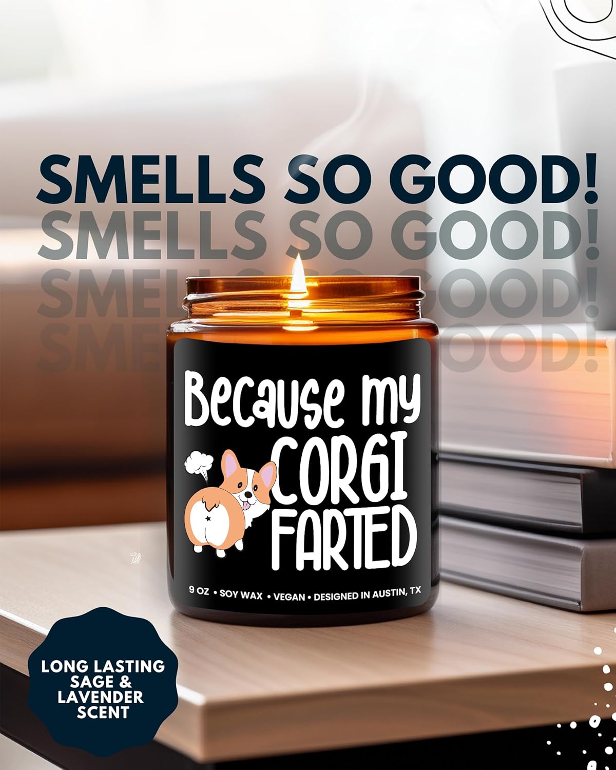 Funny Corgi Candle