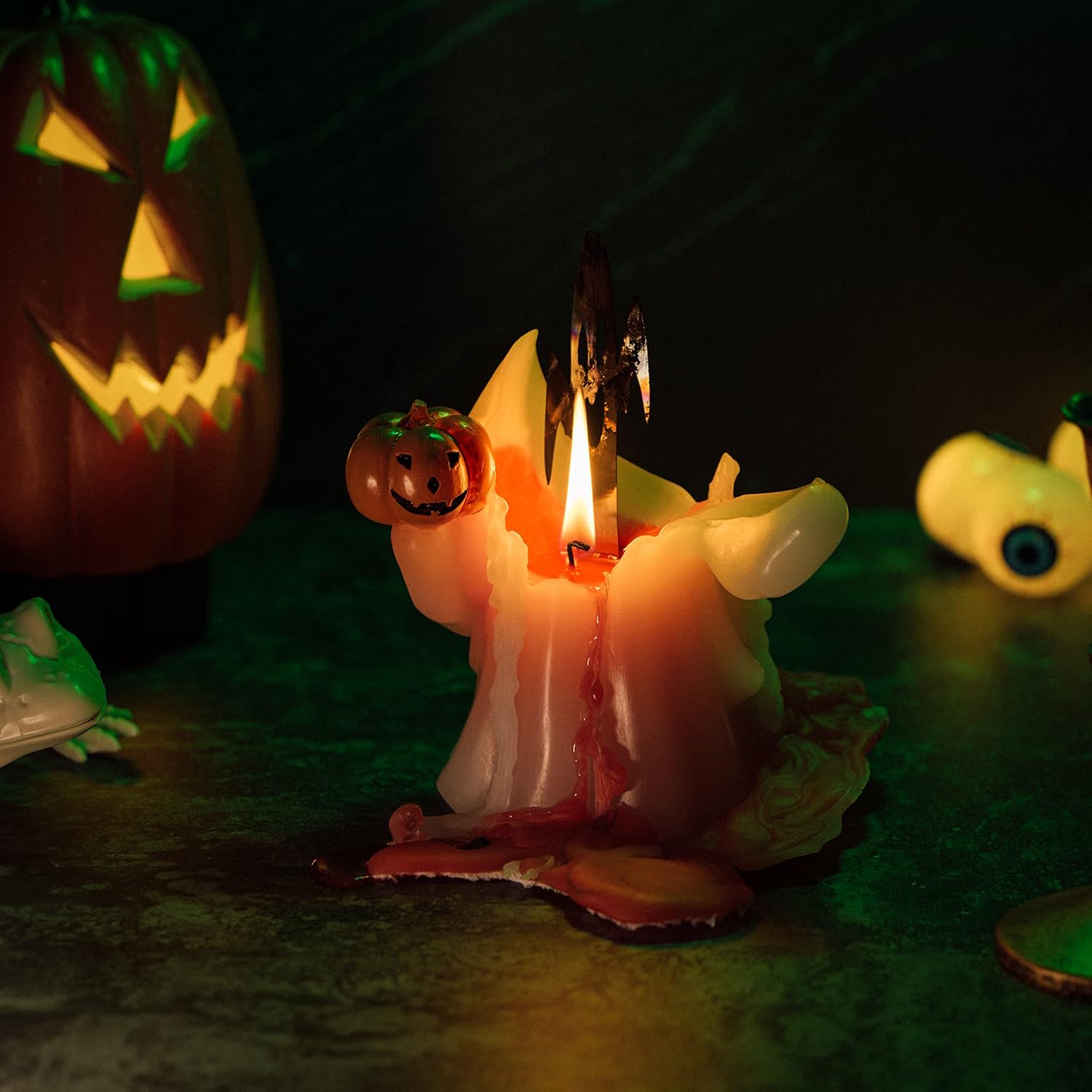 GUTE Skeleton Blood Candles - Dripping Red Wax Halloween Decors