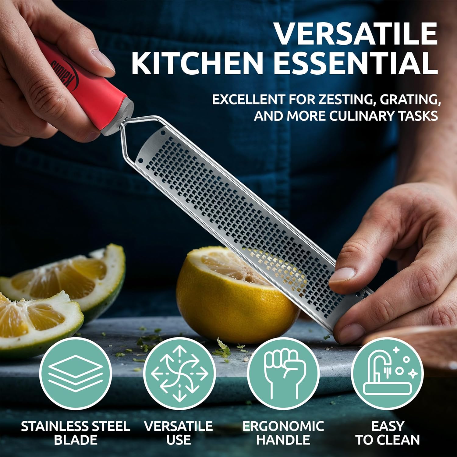 Premium Lemon Zester Parmesan Cheese Grater