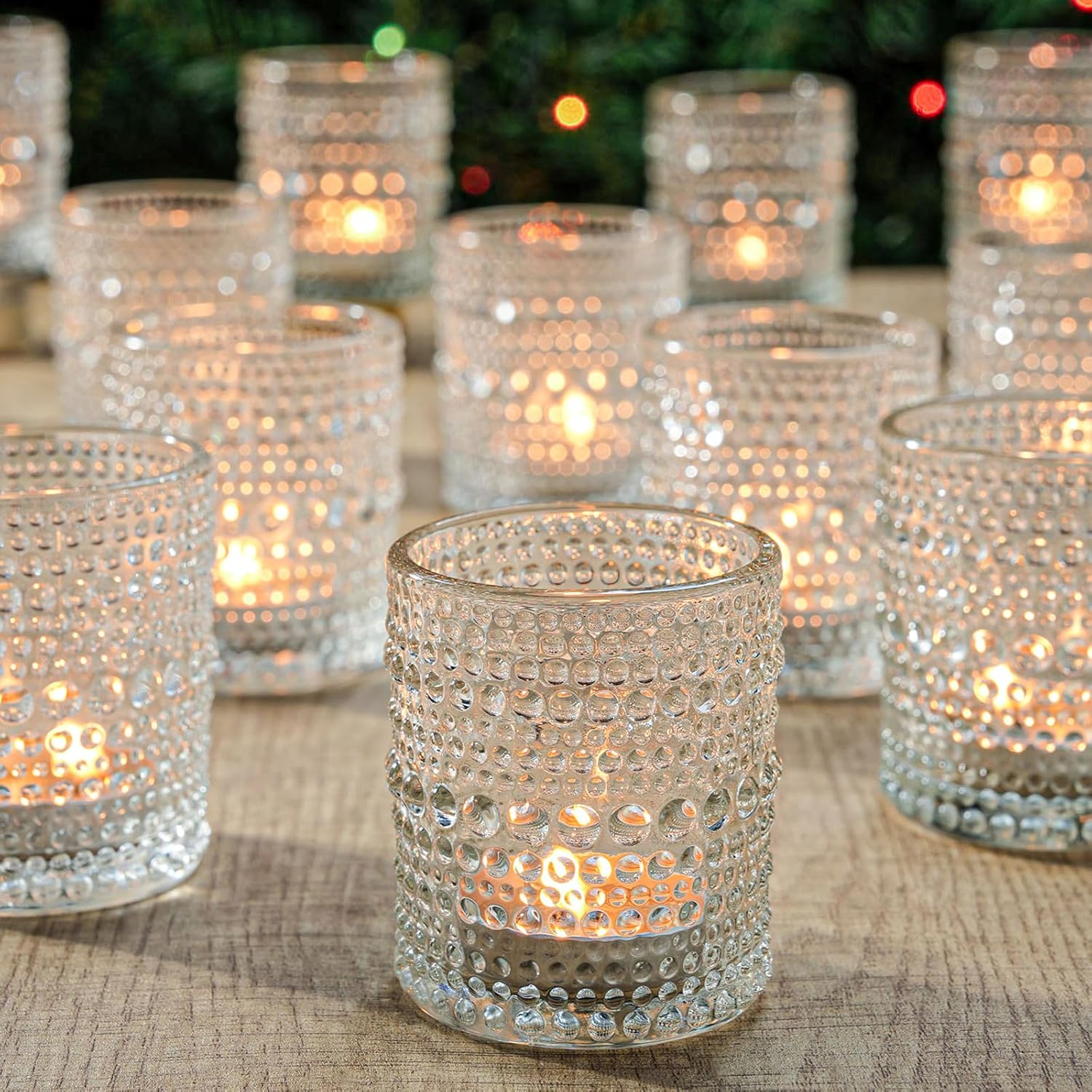 24 Posh Glass Candle Holders for Weddings Home Decorations