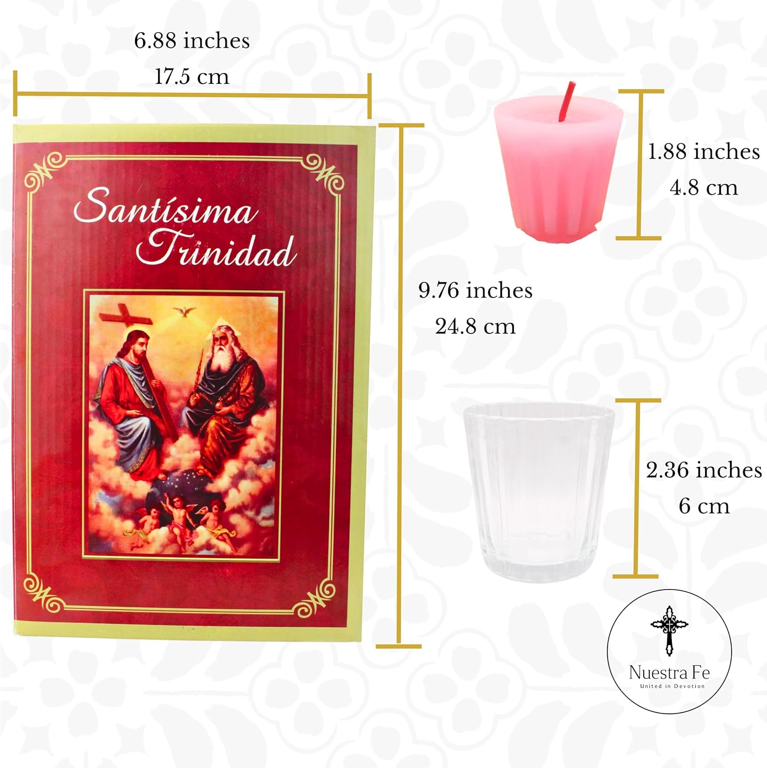 12 Pack Devotional Candles for Catholic Studies - Prayer Box Included