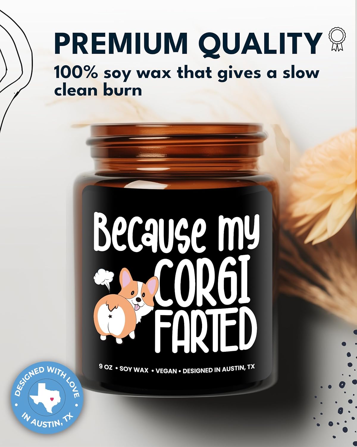 Funny Corgi Candle