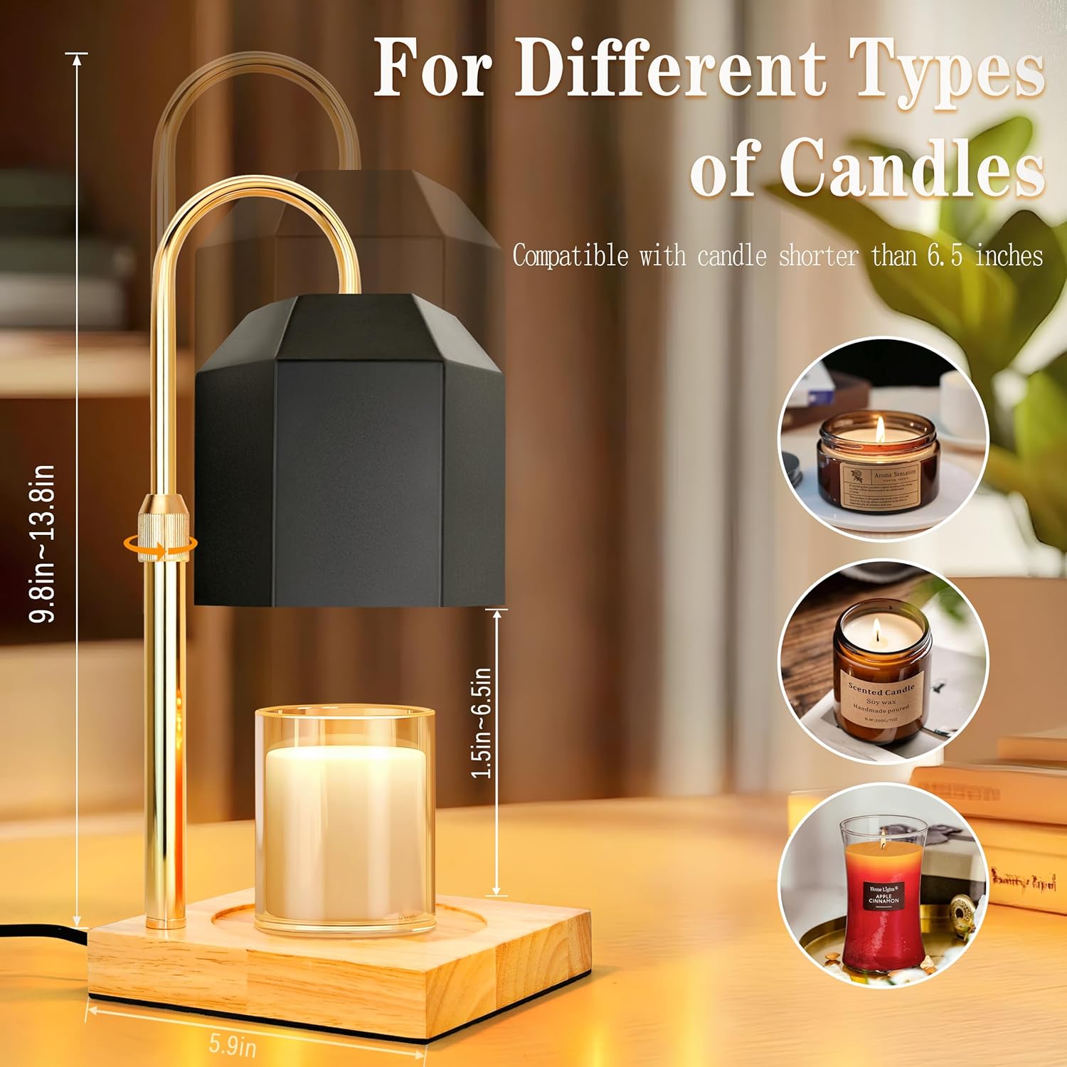 NELICOND Candle Warmer Lamp with Timer and Dimmer