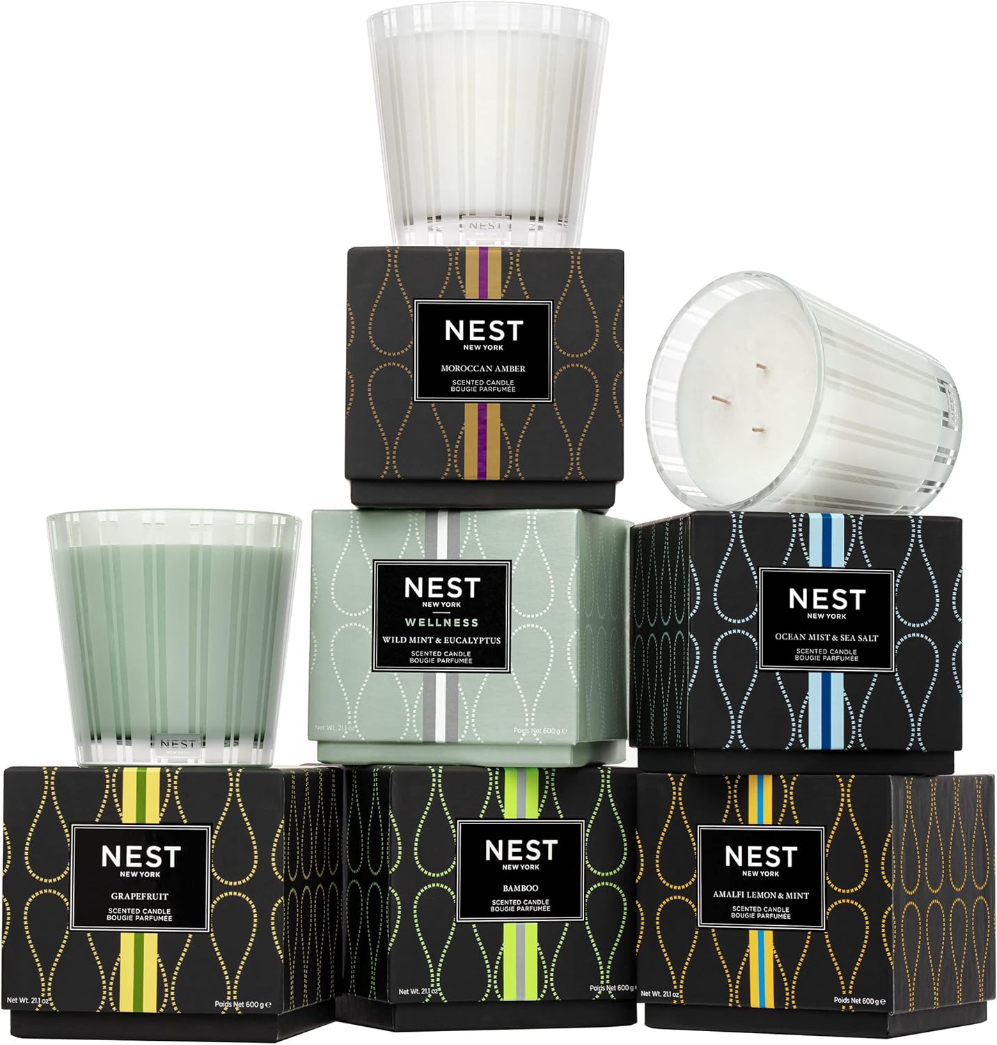 Luxury Glass Candle Linen Fragrance 212 oz 3-Wick