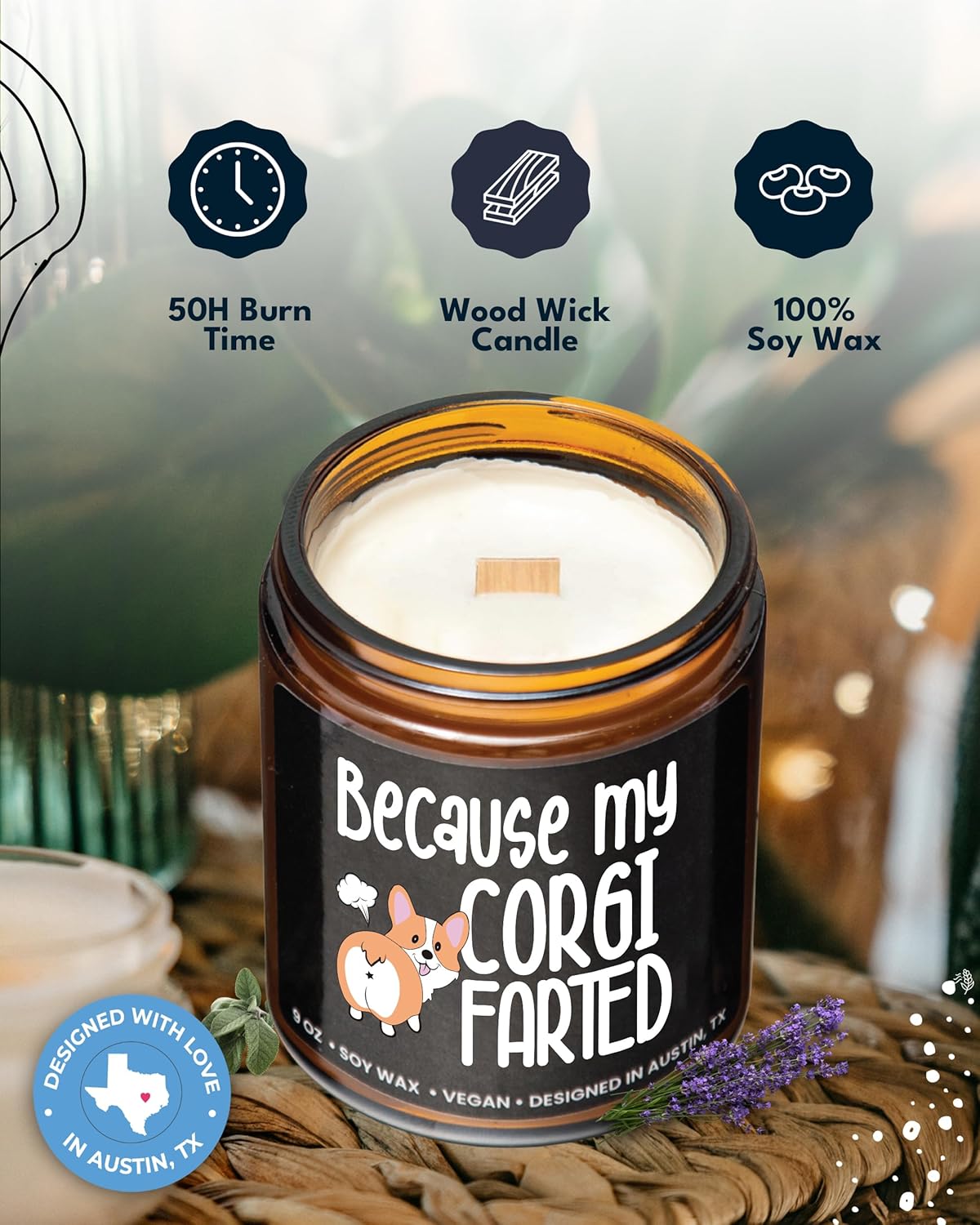 Funny Corgi Candle