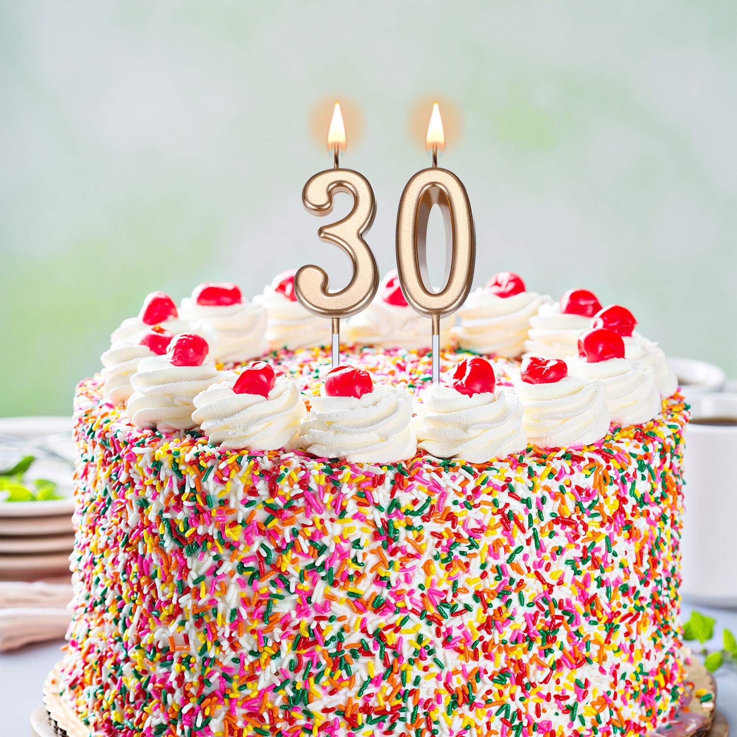 30th Birthday Candles Cake Topper Happy Birthday Candle 354 inches