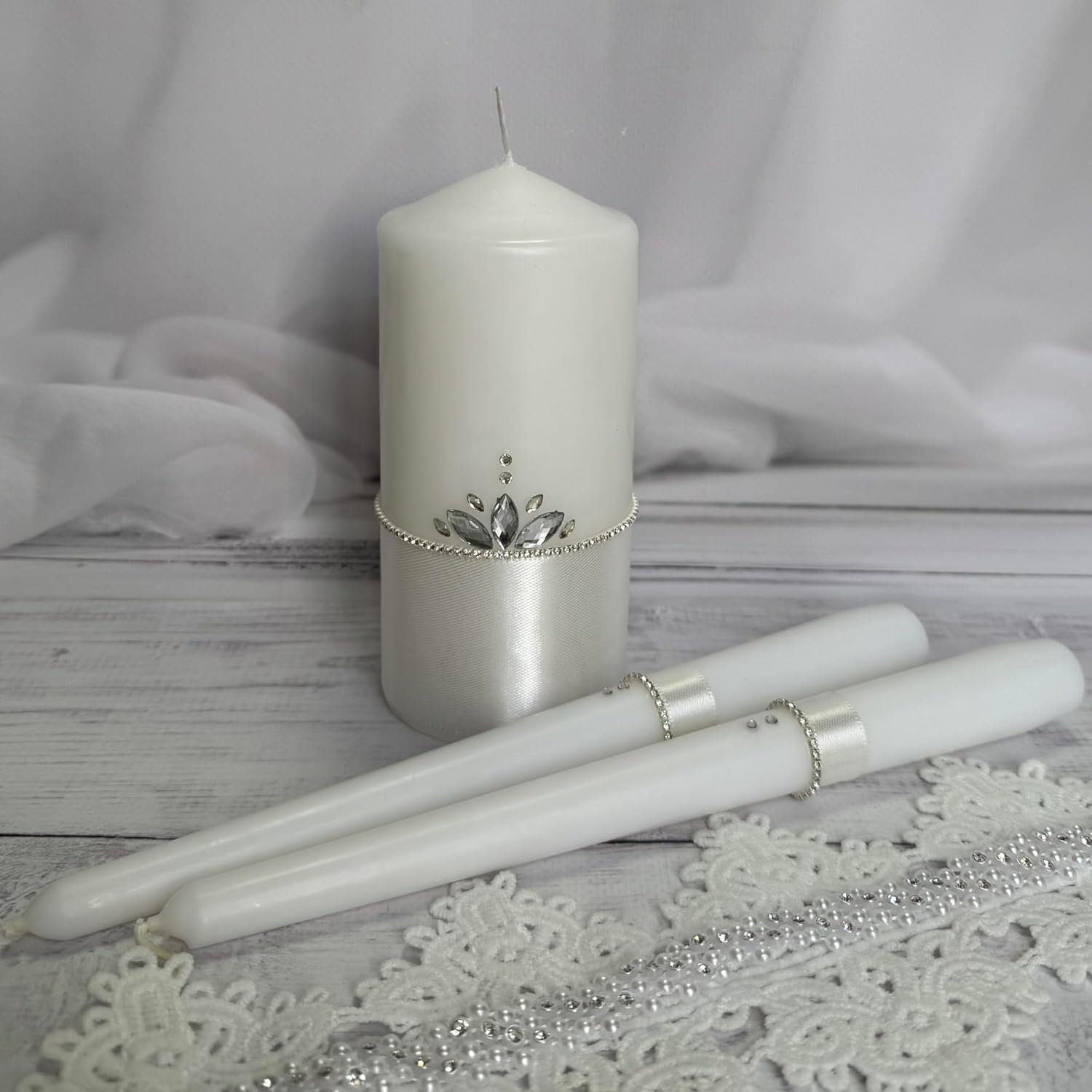 Perfect for Weddings Unity Candle Set - Symbol of Love Loyalty