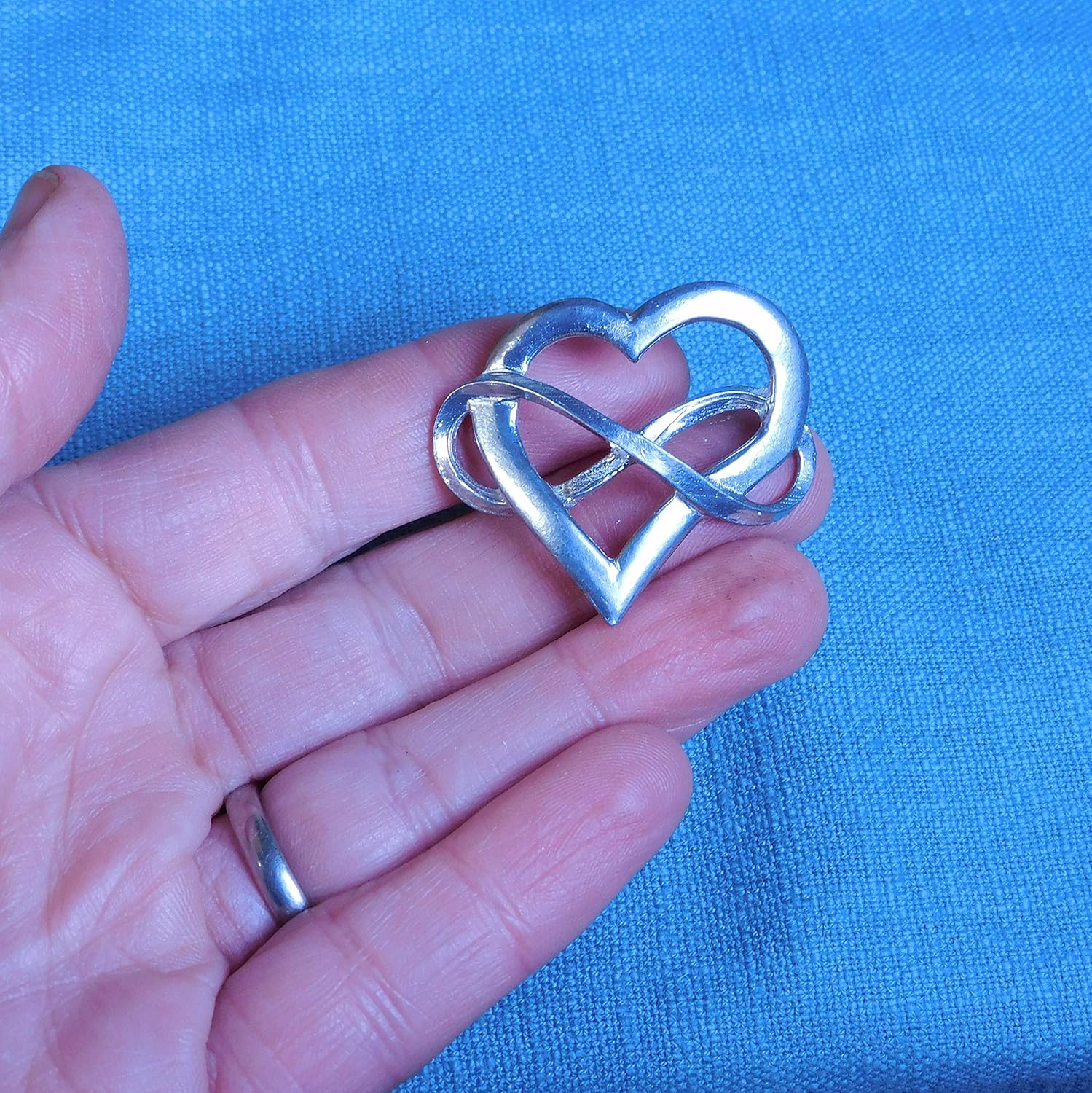 Set of 3 Infinity Heart Candle Pins in Fine Pewter
