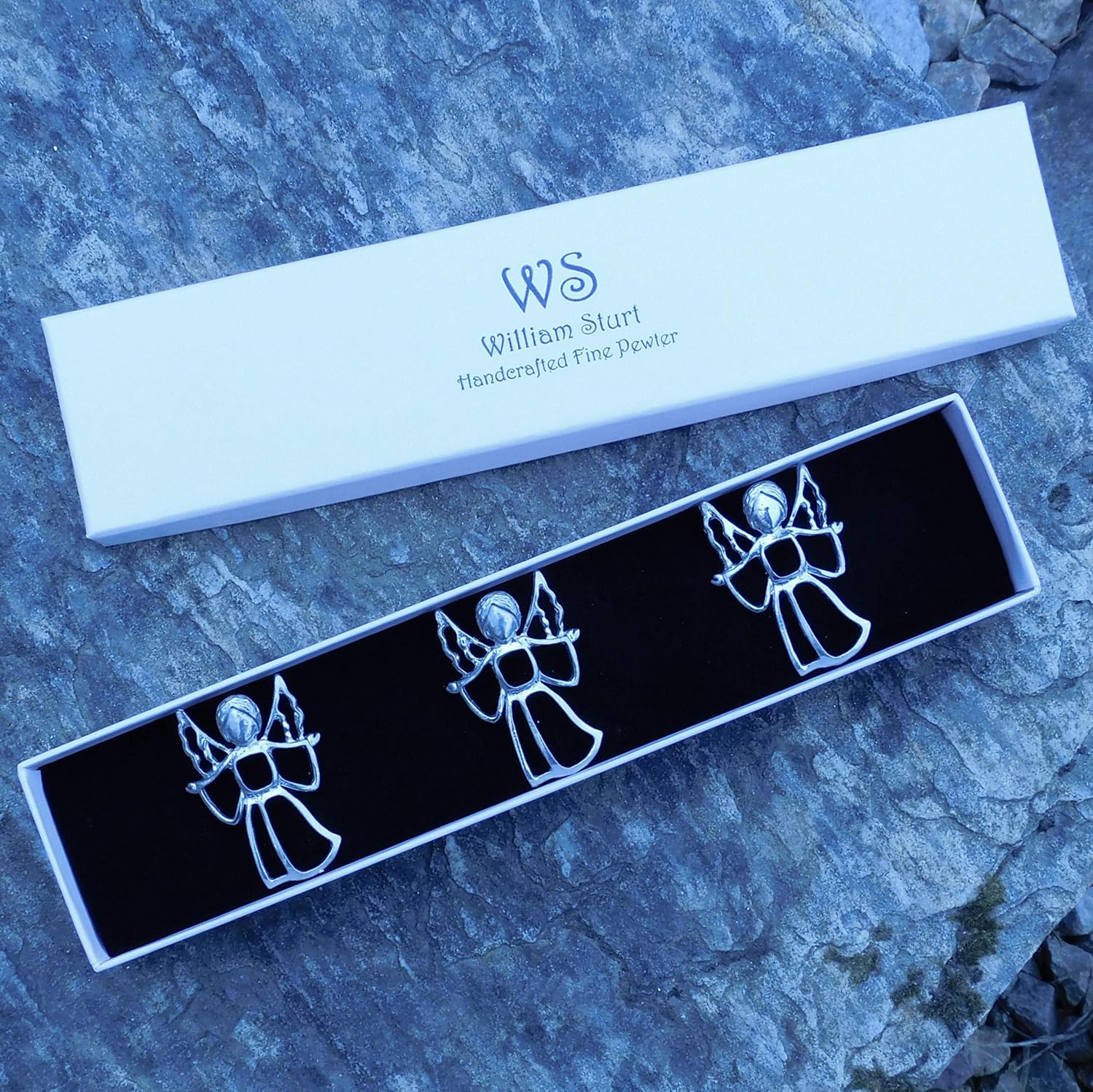 Fine Pewter Angel Candle Pin Set