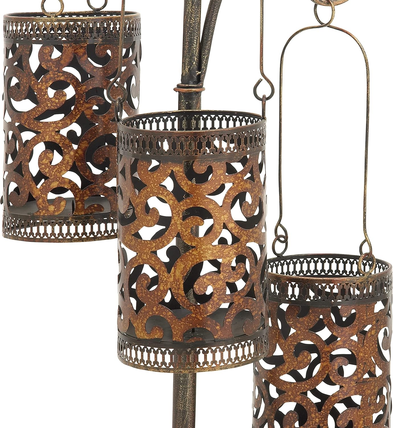 Benzara 41970 67Hx16W Metal Floor Candle Lantern