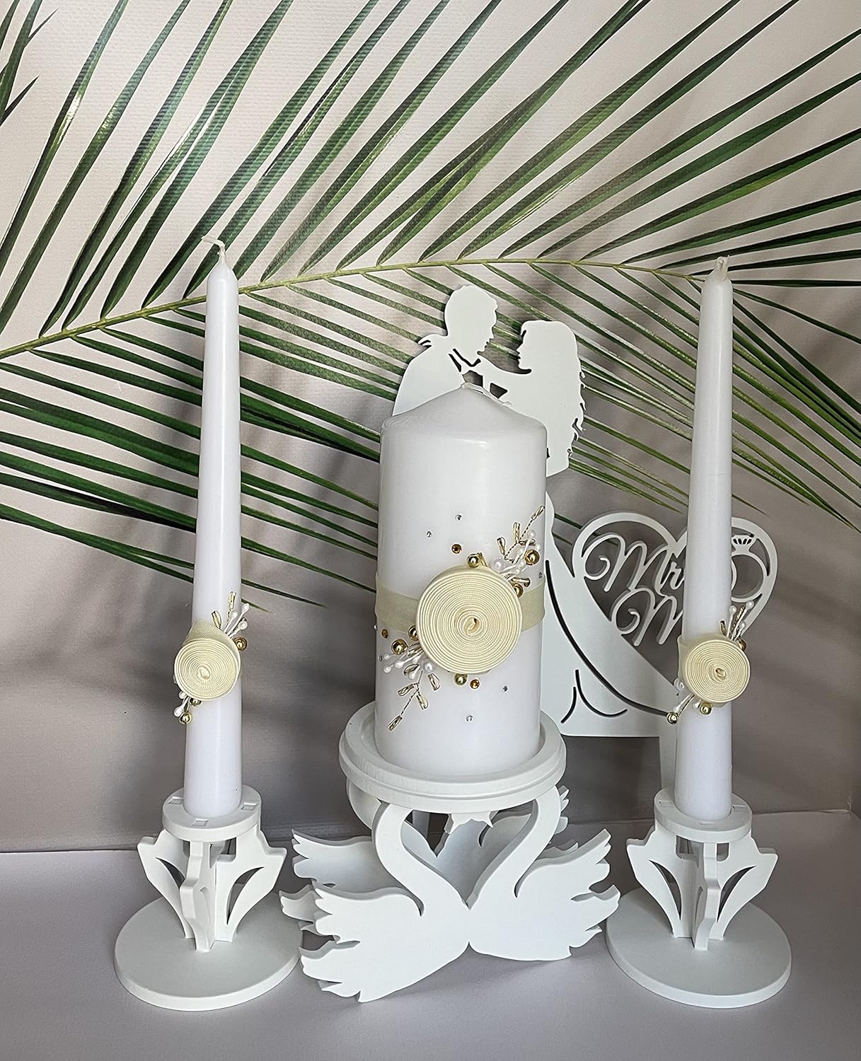 Elegant Unity Candle Holder Set for Weddings Ceremsemblies Special Occasions