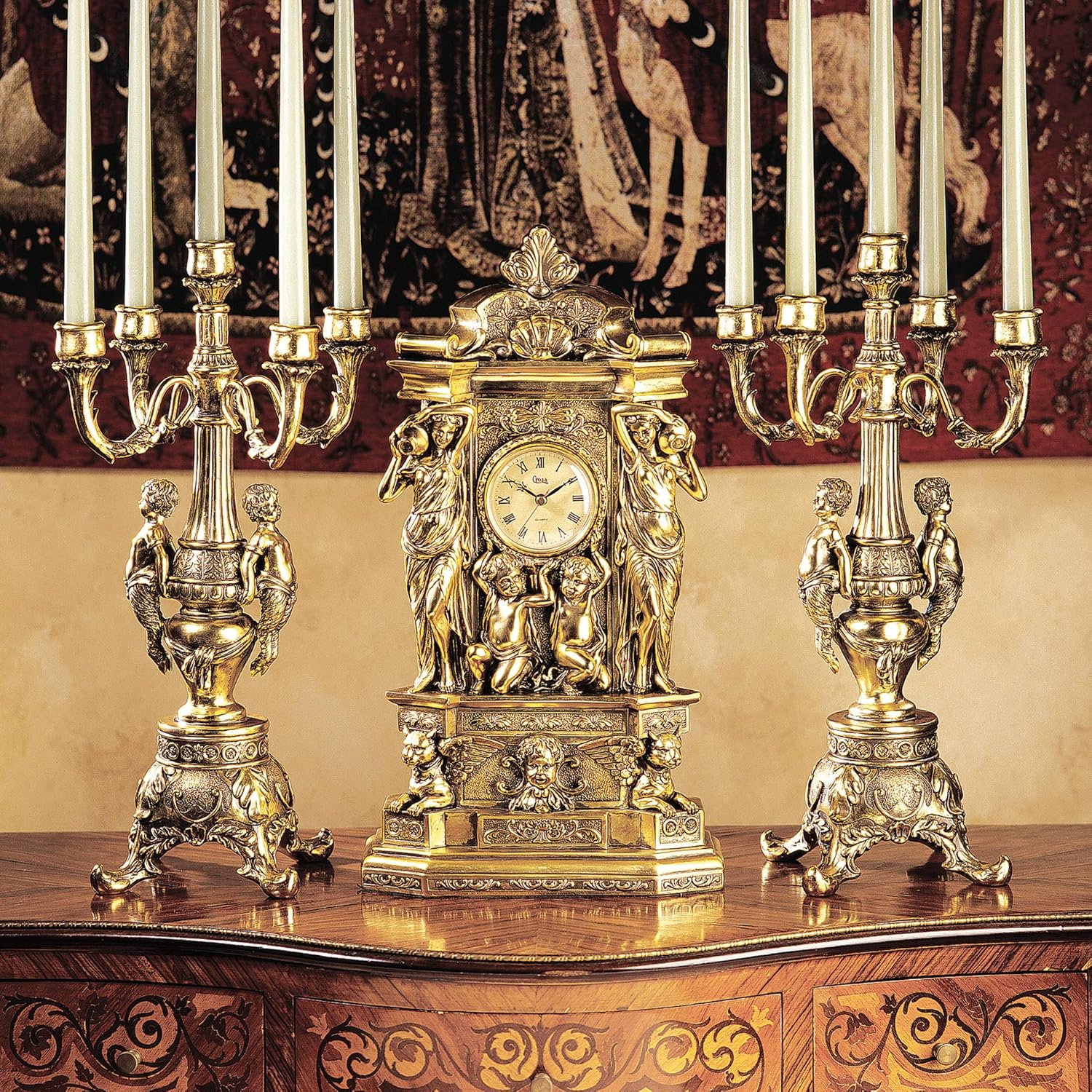 Exquisite Grande Chateau Beaumont Candle Holder Set of Two
